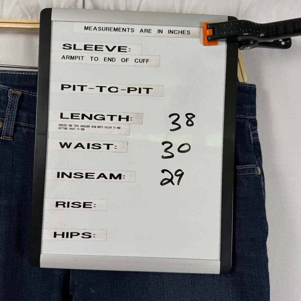 Eileen Fisher Dark Wash Jeans Raw Hem Indigo Blue Stretch 5 Pocket Zip Womens 6